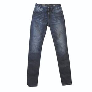 Mavi Gold Women Adriana Mid Rise Super Skinny Denim Jeans Dark Wash 32x32 NEW